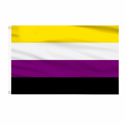 AhfuLife Nonbinary Flaggen 90 x 150 cm, 1 Stück Non Binary Flagge LGBTQ Flagge, The Gay Flag Non-binary Pride Flag Leuchtenden Farben mit Messing-Ösen für Pride Day Paraden LGBT Party Bar Dekoration Non Binary 1 Stück Angebot bei HelloDeals