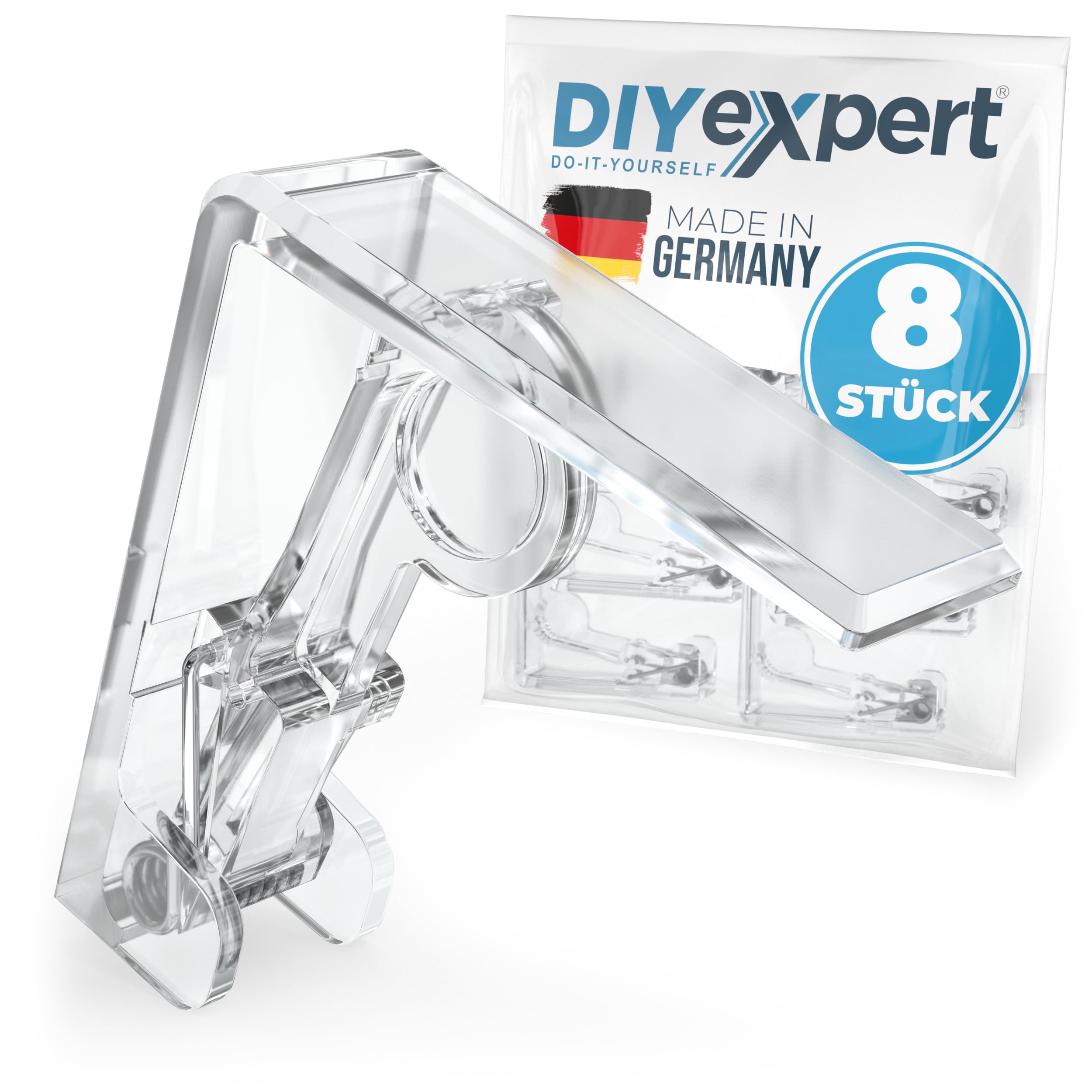 Tischdeckenklammern Transparent Made in Germany [8 Stück] Stabile Tischtuchklammern für dicke Tische bis 45 mm – Wetterfest & rutschfest – Tischklammern für Garten, Balkon & Innenbereich 8 Sück Angebot bei HelloDeals