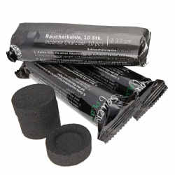 Räucherkohle 33 mm – 3 Rollen (30 Tabletten) | Selbstzündende Kohletabletten mit Räuchermulde | Gleichmäßige Glut für Harze & Kräuter | Stylische Schwarze Verpackung Lebensquelle Plus Angebot bei HelloDeals