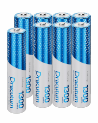 1.5V wiederaufladbare AAA Lithium Akkus 8 Stück, 1300mWh Lithium wiederaufladbare langlebige Trip A Lithium Ionen Batterien Angebot bei HelloDeals