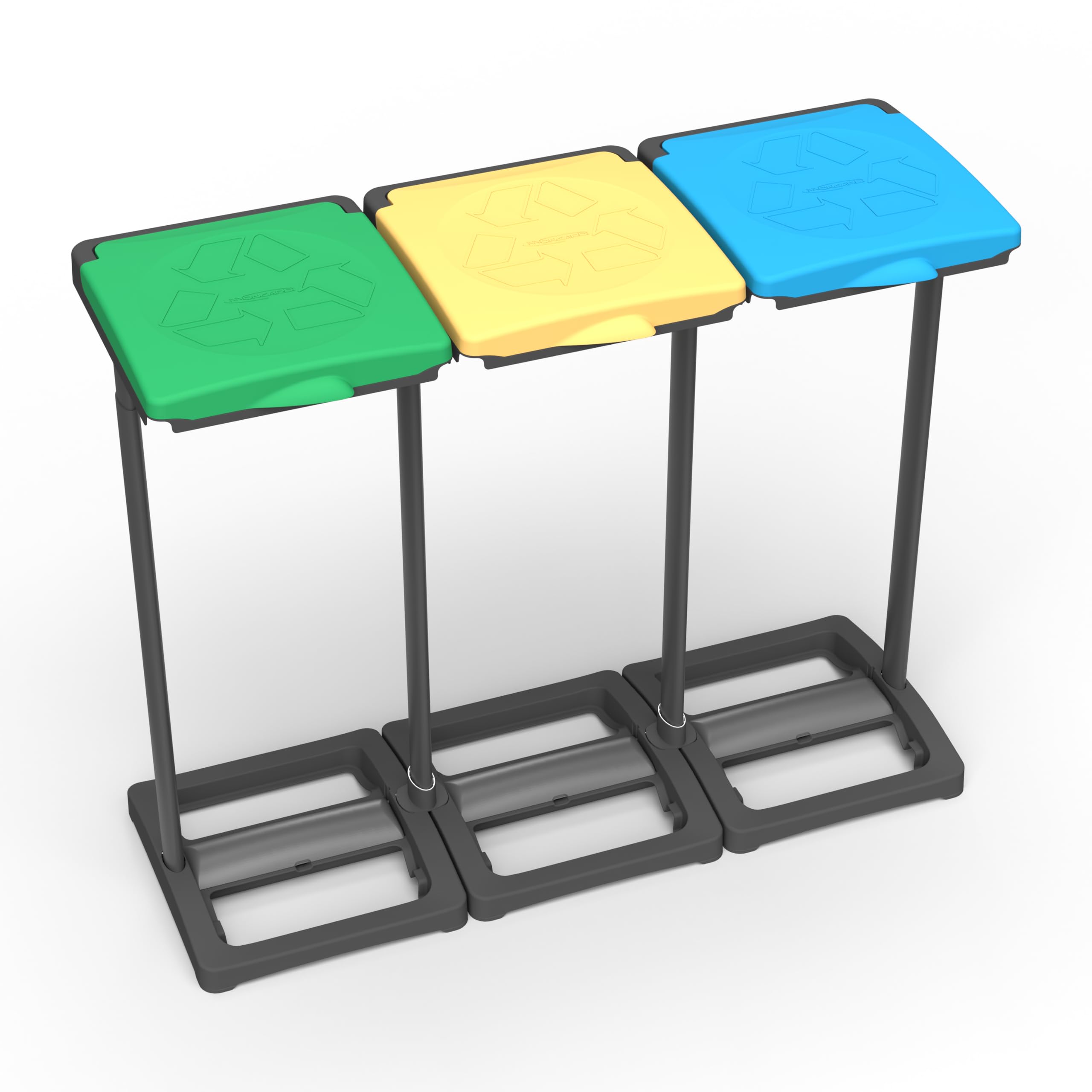 Mongardi: Mr. B Tris Mülltonnenbox aus Polypropylen-Harz, einfach zu montieren, für Müllsäcke von 80 – 110 l, robust, für Innen- und Außenbereich, 97 x 36 x 80 cm Angebot bei HelloDeals