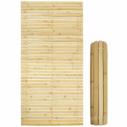 Badematte Holz Sauna Bodenrost Rollrost Fussmatte aus Bambus 100 x 50 cm, Sauna Türmatte Rollrost Fußmatte, Sauna bodenmatte/badvorleger Holz Angebot bei HelloDeals