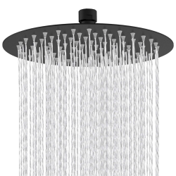 Drenky Duschkopf Regendusche Schwarz,16 Zoll/40cm Duschbrause Wassersparende Rund Große Edelstahl Kopfbrause Druckerhöhend Ultra Dünn Mit Silikonauslasslöchern 16 Zoll Runden Angebot bei HelloDeals