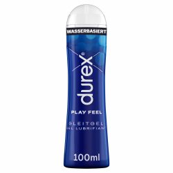 Durex Play Feel Gleitgel – Wasserbasiertes Gleitmittel für angenehme Gleitfähigkeit, sanft & pH-freundlich – 100 ml (1 x 100 ml) Angebot bei HelloDeals