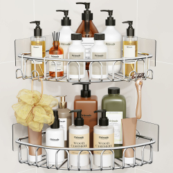 Orimade Eckablage Duschablage ohne Bohren, Selbstklebend Duschregal Edelstahl Duschkörbe 2 Stück 2 Stück Silber Angebot bei HelloDeals