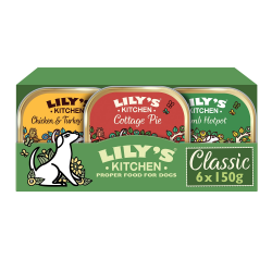 Lily's Kitchen - Nass Hundefutter für ausgewachsene Hunde 6er Schalen (6 x 150g) - Classic Dinner Multipack Classic Multi 150 g (6er Pack) Angebot bei HelloDeals