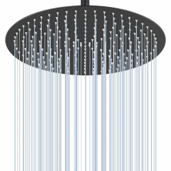 40CM Rund Regendusche Duschkopf Schwarz, 16 Zoll Wasserfall Duschkopf Wassersparend, Ganzmetall-Edelstahl 304, Decken Regenduschköpfe mit 230 Anti-Verstopfungs-Silikondüsen 40CM B-mattschwarz Angebot bei HelloDeals