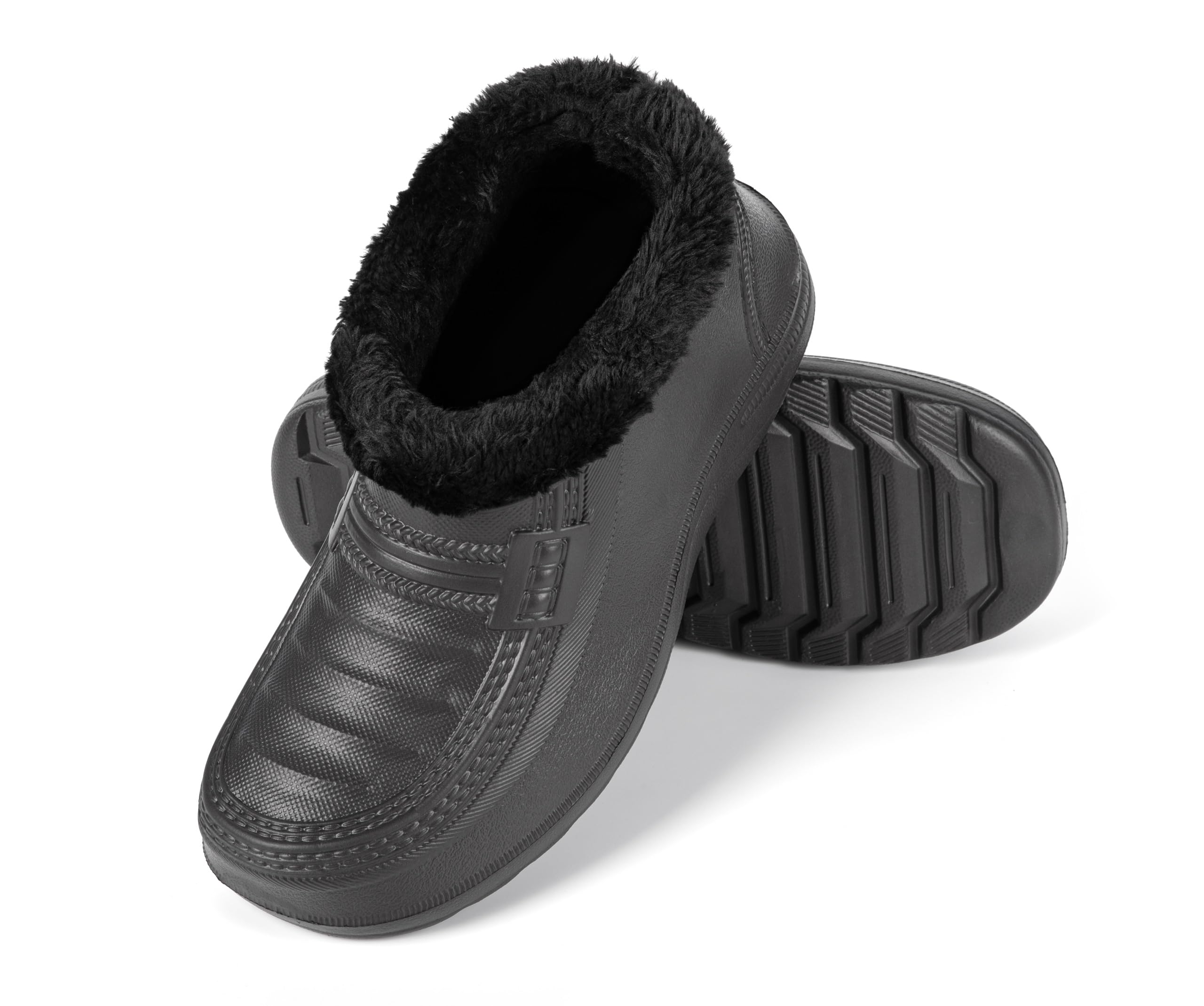 HEYO Gummistiefel Unisex gefüttert Clogs Damen Herren Winterstiefel Leicht EVA Gartenschuhe 41 EU Schwarz Angebot bei HelloDeals