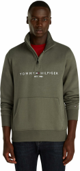 Tommy Hilfiger Tommy Logo Mockneck S Grün (Battle Green) Angebot bei HelloDeals