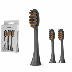 Zahnheld® Bürstenkopf Pro X-Clean | Mittelharte Wechselköpfe Für Gero Schallzahnbürste | Effektive Reinigung (Schwarz, 3 Stück) Pro X-clean 3x Schwarz Angebot bei HelloDeals