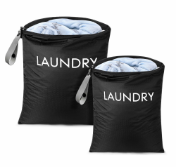 Wäschesack, 2 Stück Wasserdichte Reise Wäschebeutel mit Reißverschluss, 45 * 60cm 35 * 55cm Faltbarer Schmutzwäschebeutel, Startseite Reisen Urlaub, Wäsche Aufbewahrungstasche Angebot bei HelloDeals