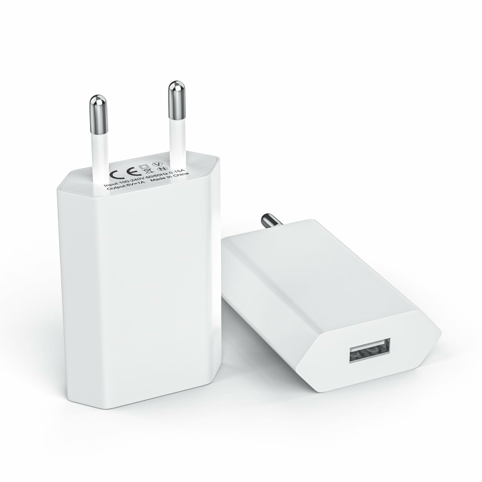 USB-Stecker, (2 Pack) USB-Netzstecker, für iPhone 11, 8, 7, 6, 6S, XR, XS, X, SE, Android, Samsung, Xiaomi, Huawei, Motorola, Sony, LG Smartphones, Kameras, MP3 usw, Universal 5V 1A Power Adapter 5w*2-Weiß Angebot bei HelloDeals