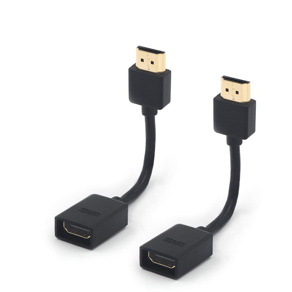 VCE 2 stück Hochgeschwindigkeits HDMI Verlängerungskabel Hdmi Verlängerung Extension TV Stick Adapterkabel 14cm Angebot bei HelloDeals