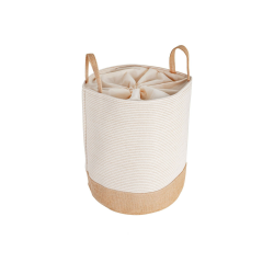 Wäschekorb aus Jute Geflochten Wäschesammler Spielzeug Aufbewahrung Kinder Wäschekörbe mit henkel Aufbewahrungskorb mit Griff Wäschetonne Faltbarer Wäschebox Für Schmutzwäsche Laundry Basket 40x35 cm Angebot bei HelloDeals