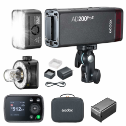 GODOX AD200ProII Aktualisierter 200Ws 2.4G Flash Taschenblitz, 1/512 bis volle Leistung, 10-stufige Leistungsanpassung, Farbtemperatur Konstantmodus ±100K AD200proii（2024） Angebot bei HelloDeals