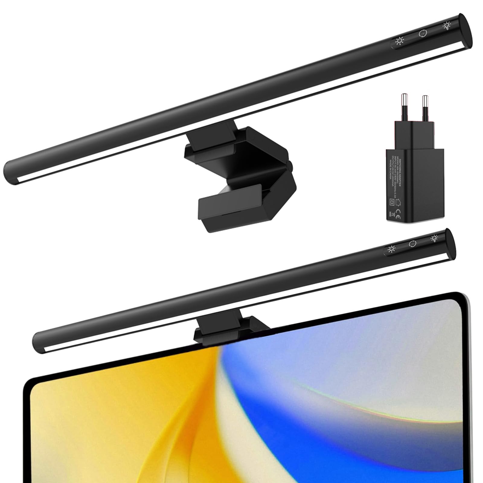 Monitor Lampe mit Touch Control, Monitor Light Bar USB mit Anti-blaues Licht, Modern Monitor Beleuchtung mit Ladeadapter, PC Monitorlampe Lichtleiste Monitor Licht für Computer Home Office Angebot bei HelloDeals