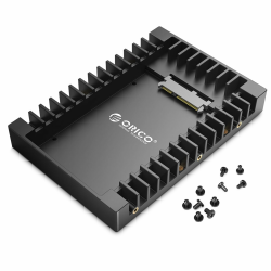 ORICO 2,5" auf 3,5" interner Festplattenadapter Konverter Einbaurahmen Wechselrahmen, für 2,5 Zoll SATA HDD oder SSD von 7/9,5/12,5 mm, Kein Kabel Erforderlich(1125SS) (1 Stück) 1 Pièce - 1125SS-BK-GL Angebot bei HelloDeals