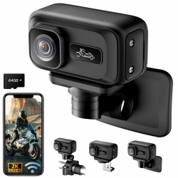 Action Cam Motorrad, 2K & 120° Weitwinkel Motorrad Kamera WLAN, G-Sensor-Kollisionssperre Dashcam Motorrad mit IP65 für Motorräder, E-Bikes und Outdoor-Sportarten Angebot bei HelloDeals