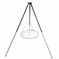 HERO24 T-180 Dreibein Schwenkgrill, stufenlose einstellung mittels Edelstahl Seil- stabile Ausführung aus galvanisierte Stahl und Pulverbeschichtung, ca. 1,85 m hoch. Ohne Grillrost! Angebot bei HelloDeals