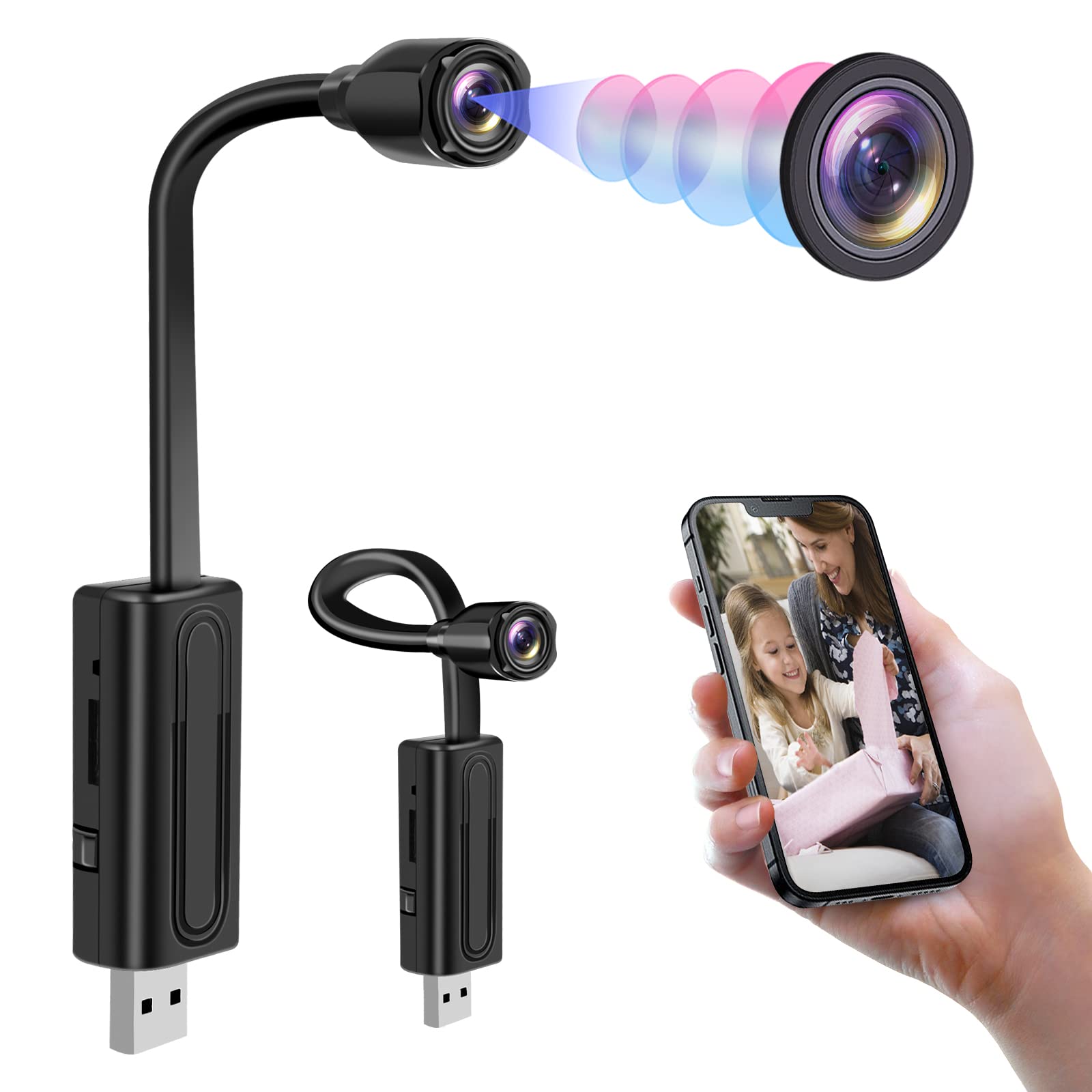 Mini Body Cam WiFi,Tragbare Mikro Kamera USB HD 1080P Kleine Kamera Innen mit Bewegungserkennung/Loop-Funktion, Videokamera für Meetings Reisen/Spaziergänge Angebot bei HelloDeals