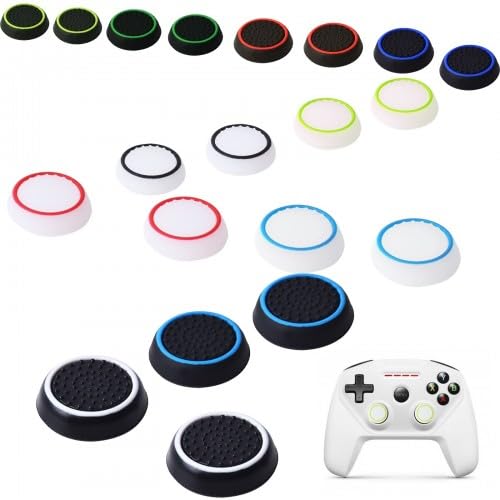 Dokeno 10 Paar Silikon Joystick Grip Kappen, Stick Kappen Thumpstick Grip Zubehör Joystick Abdeckung Gamepad Schutzzubehör für PS5 / PS4 / PS3 / Xbox 360 /Switch Pro Controllern Angebot bei HelloDeals
