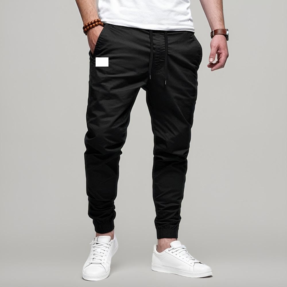 Herren-Jogginghose, leger, leicht, elastischer Bund, Kordelzug, Wandern, Chinohose für Herren Angebot bei HelloDeals