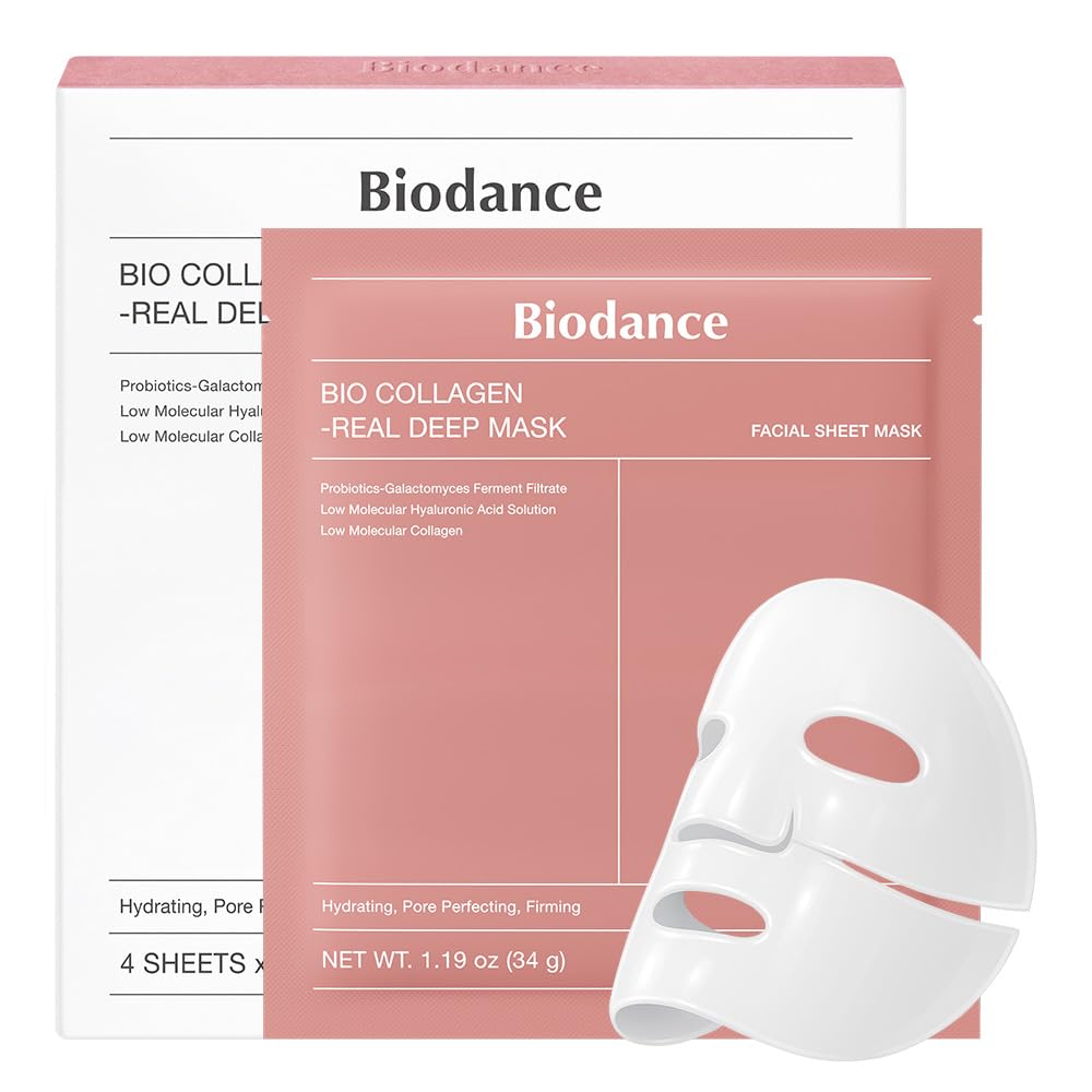 Biodance Bio-Collagen Real Deep Mask 4er Pack - Gesichtsmasken, Maske Gesicht, Gesichtsmaske Frauen, Gesichtsmaske, Face Mask, Porenverfeinerung, Faltenbehandlung Angebot bei HelloDeals