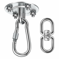 Nutabevr Edelstahl Deckenhaken Schwerlast,Hängesessel Premium 360° drehen Halterung bis 400KG,Deckenhaken für Boxsäcke,Schaukelhaken,Yoga,Hängematten Befestigung für Holzbalken und Betondecke Angebot bei HelloDeals