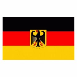 Fahne DEUTSCHLAND mit Adler, 90x150 cm, mit Ösen, **VERSAND GRATIS** Angebot bei HelloDeals
