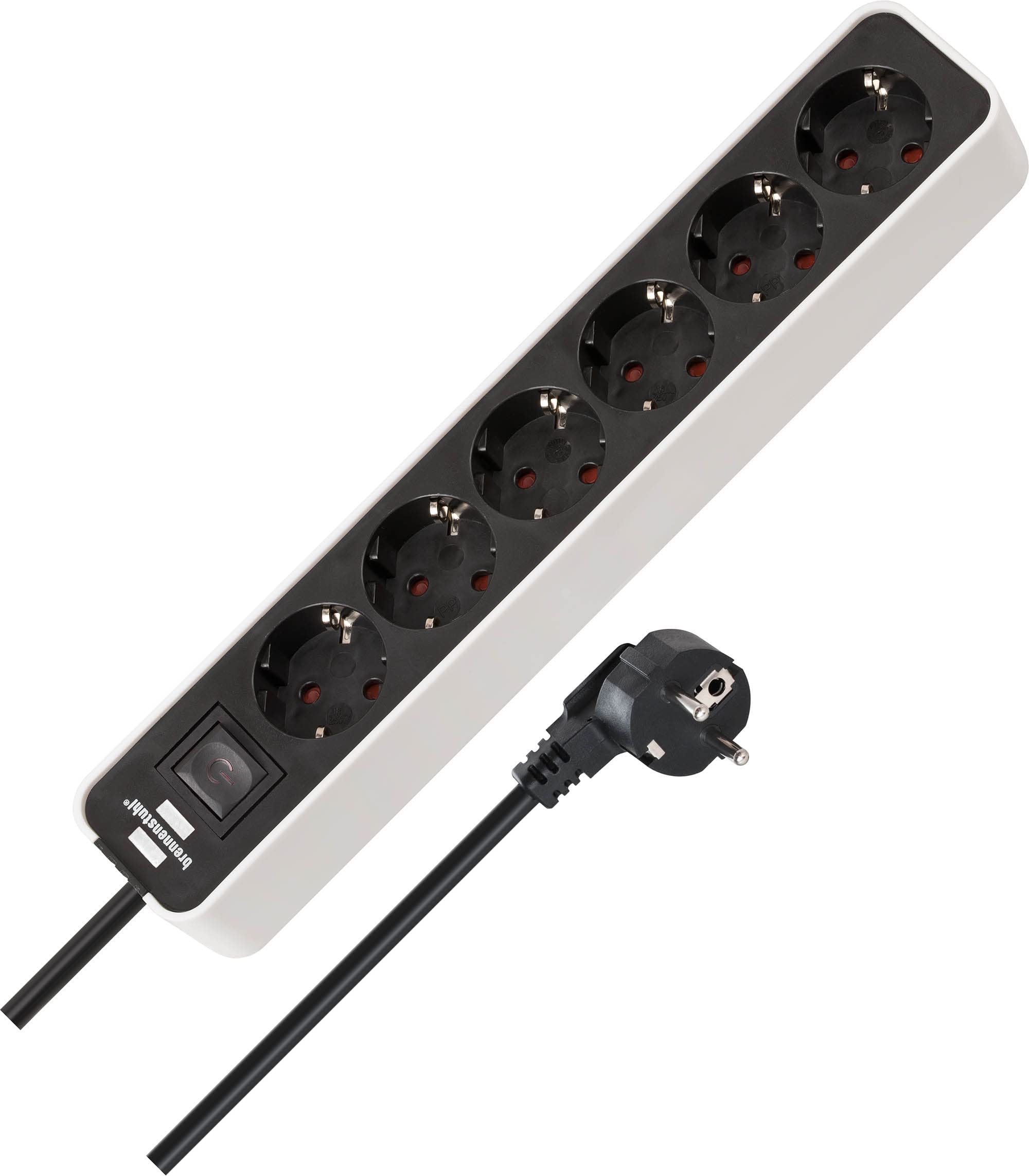 Brennenstuhl Ecolor Steckdosenleiste 6-Fach (Mehrfachsteckdose mit Schalter und 1,5m Kabel) schwarz/weiß weiß / schwarz 6-fach Angebot bei HelloDeals