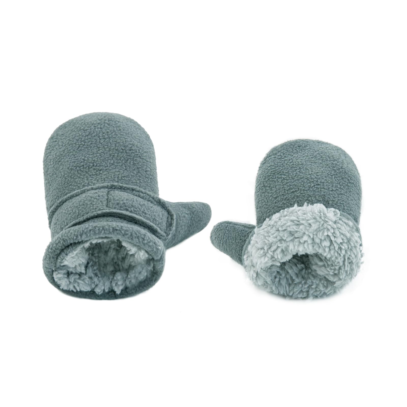 Winterhandschuhe für Babys, Futter aus Molton, für Kleinkinder, Jungen, warm, weich, für Babys, Mädchen, verstellbare Handschuhe im Freien grau M Angebot bei HelloDeals