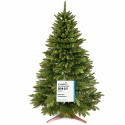 Premium Weihnachtsbaum künstlich 220cm - TESTSIEGER 10 Jahre GARANTIE - Naturgetreu, dichte Zweige, Künstlicher Weihnachtsbaum mit Holzständer, Christmas Tree Tannenbaum künstlich 220 cm Pure Living 220 cm Ohne Licht Angebot bei HelloDeals
