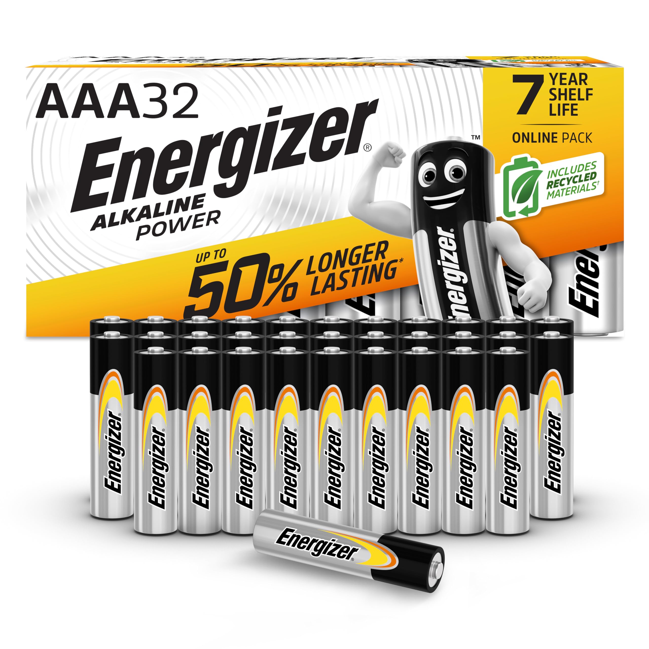 Energizer Alkaline Power Batterien AAA (32 Stück) - Hochleistungsbatterien 1,5V - Batterie für Haushalt und Büro - 100% plastikfreie Verpackung - 7 Jahre lagerfähig [Exklusiv bei Amazon] 32 Stück (AAA) Angebot bei HelloDeals