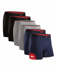 DANISH ENDURANCE Bambus Boxershorts Herren, Superweiche Unterhosen Männer, Bequem, Atmungsaktiv & Etikettfrei, Mit oder ohne Eingriff, 6er oder 10er Pack L 2 Schwarz, 2 Grau, 2 Marineblau 6er Pack Angebot bei HelloDeals