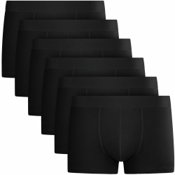 QINCAO Boxershorts Herren 6er Pack Männer Unterwäsche Unterhosen Men Retroshorts Boxer Baumwolle 6 Schwarz M Angebot bei HelloDeals