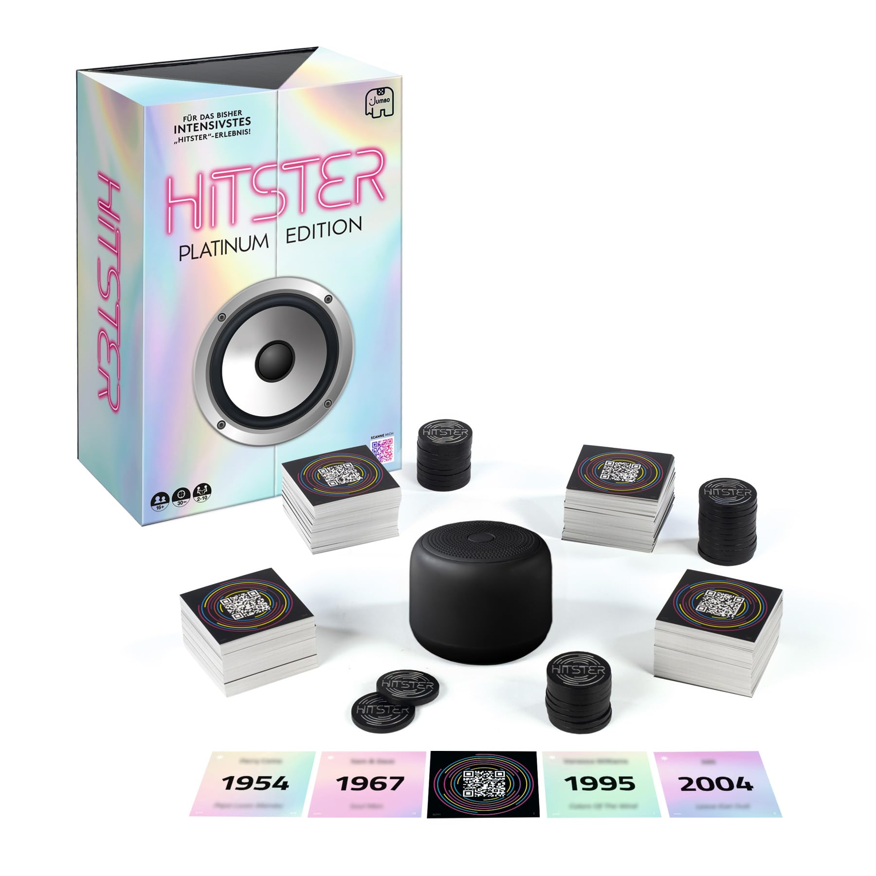 Hitster Platin-Edition – Musik-Partyspiel mit 500 Songs aus Pop, Rock, Hip-Hop, Dance & mehr, inkl. Lautsprecher Angebot bei HelloDeals