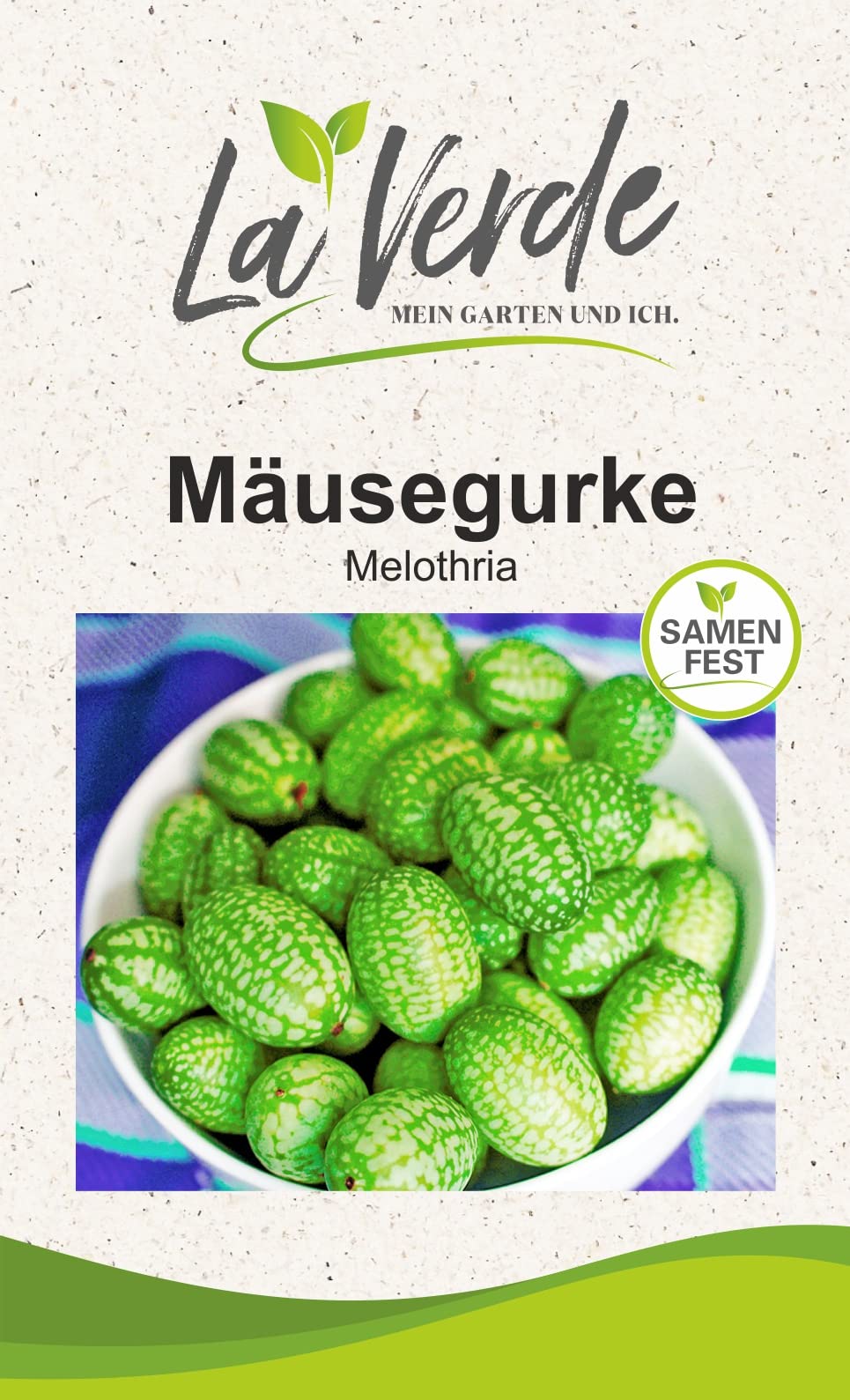 La Verde MEIN GARTEN UND ICH. Mäusegurke Samen für ca. 20 Pflanzen, exotische Klettergurke, erfrischend und vielseitig, Saatgut ohne Gentechnik Mäusegurke Melothria Angebot bei HelloDeals