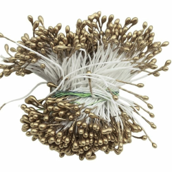 240 Stück Blume Staubblätter,Künstliche Mini Perle Blume Staubblatt Stempel,Doppelköpfe Blumenstaubblätter Stamens für Blume Machen Hochzeit Party Home Scrapbook Dekoration,Gold Gold 240 Angebot bei HelloDeals