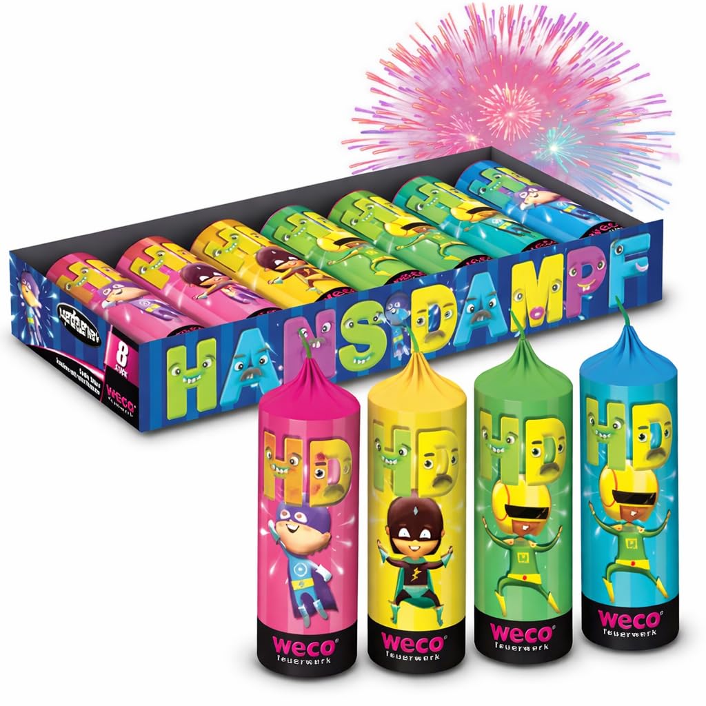 Jugendfeuerwerk F1 Set Silvester & Neujahr Party 2026 Set für Kinder & Jugendliche mit Wunderkerzen, Knallerbsen UVM (Hans Dampf) Angebot bei HelloDeals