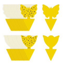 60 x Gelbsticker Trauermücken, Fliegenfalle, Gelbtafeln Fruchtfliegenfalle klebefalle Insektenfalle für die Zimmerpflanzen Schädlingsbekämpfung Angebot bei HelloDeals