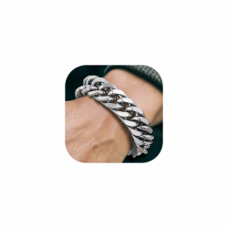 Richsteel 8/12/17mm Panzerkette Armband Edelstahl/Gold Cuban Gliederarmband Punk Kubanischer Armband mit Geschenkebox für Valentinstag Geburtstag 23.0 Zentimeter C 17mm Silber Angebot bei HelloDeals