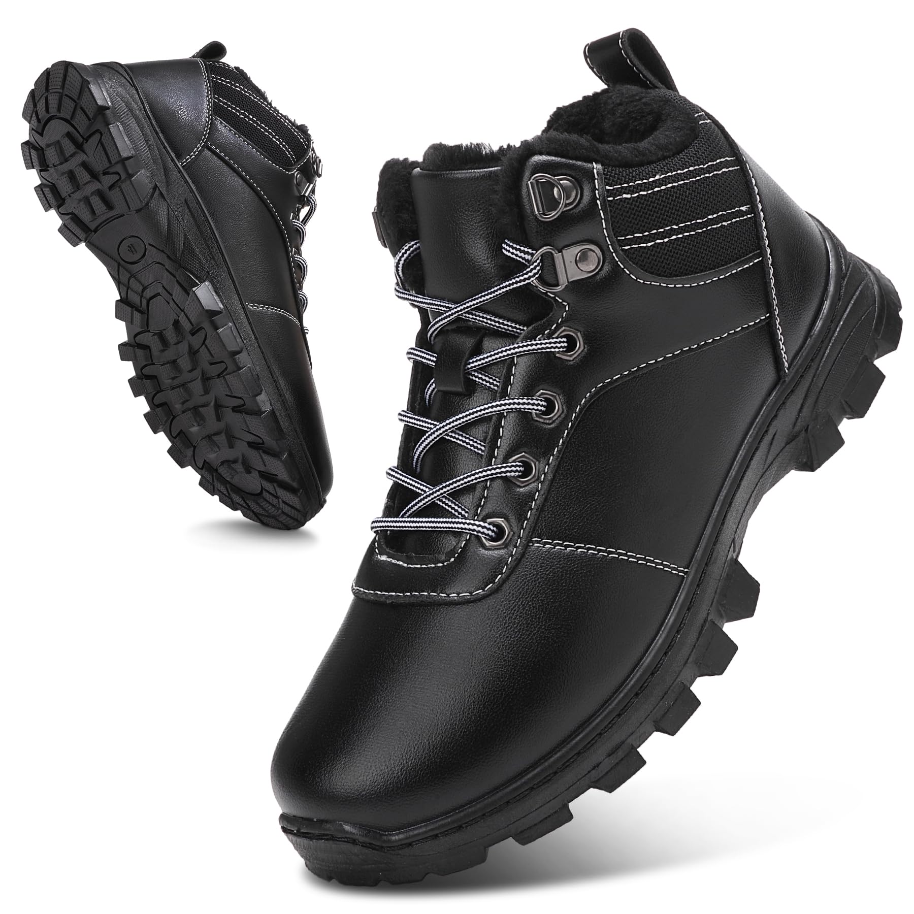 Winterschuhe Herren Damen Winterstiefel Warm Gefüttert Schneestiefel Leicht Wanderschuhe Trekkingschuhe rutschfest Stiefel,36-47 42 EU 1172 Schwarz Y Angebot bei HelloDeals