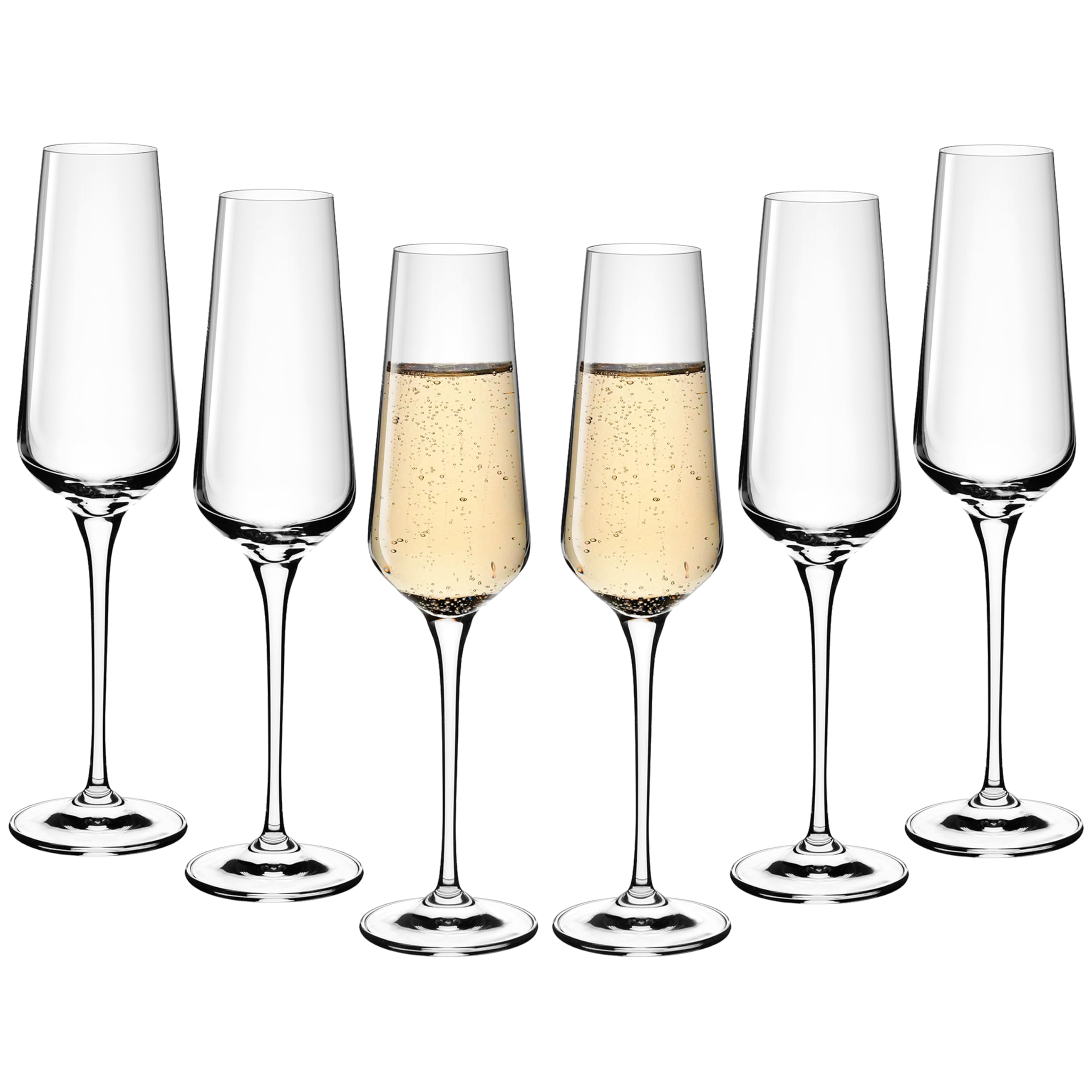 Gerlach 1760 Sektgläser 6 Stück 200 ml Champagnergläser Sektkelche Glas Sektglas Weingläser Spülmaschinenfest Modern Angebot bei HelloDeals