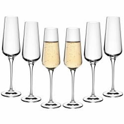 Gerlach 1760 Sektgläser 6 Stück 200 ml Champagnergläser Sektkelche Glas Sektglas Weingläser Spülmaschinenfest Modern Angebot bei HelloDeals