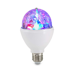 BRILONER - LED Discokugel E27 mit buntem RGB Licht, rotierendes Licht, Leuchtmittel, Discolicht Partylicht, Party Deko Geburtstag, Partybeleuchtung, Lampe, Glühbirne, LED Birne, 12,9x7,3 cm, Klar 1-er Set Angebot bei HelloDeals