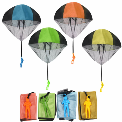 Fallschirm Spielzeug Kinder, Fallschirmspringer Hand werfen Fallschirm Outdoor Flugspielzeug Geschenk für Kinder, Wurf Parachute Spiele für Draußen 4 Stk Angebot bei HelloDeals