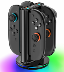 Switch 2 Controller Ladestation für JoyCon 2, 2.5St Ladegerät für Nintendo Switch 2, Joy Con 2 Ladestation mit 9 Lichtmodi Angebot bei HelloDeals