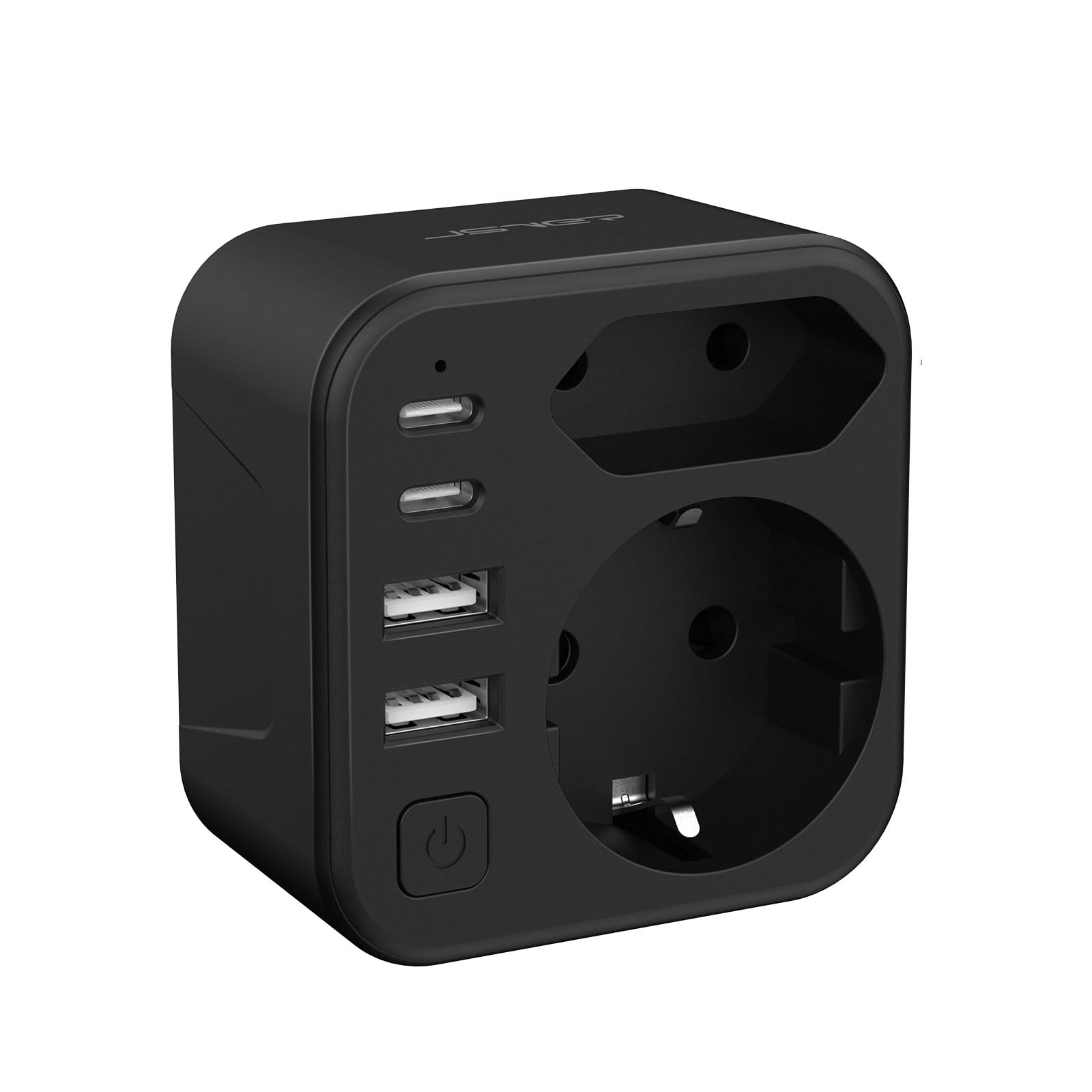 JSVER Reiseadapter Japan,Typ A Reiseadapter, 2-Wege-Reisestecker für Japan und Deutschland mit 2 USB C & 2 USB A, 3,4 A, 17 W, für Japan, die Philippinen, Thailand und Saudi-Arabien (Schwarz) Angebot bei HelloDeals