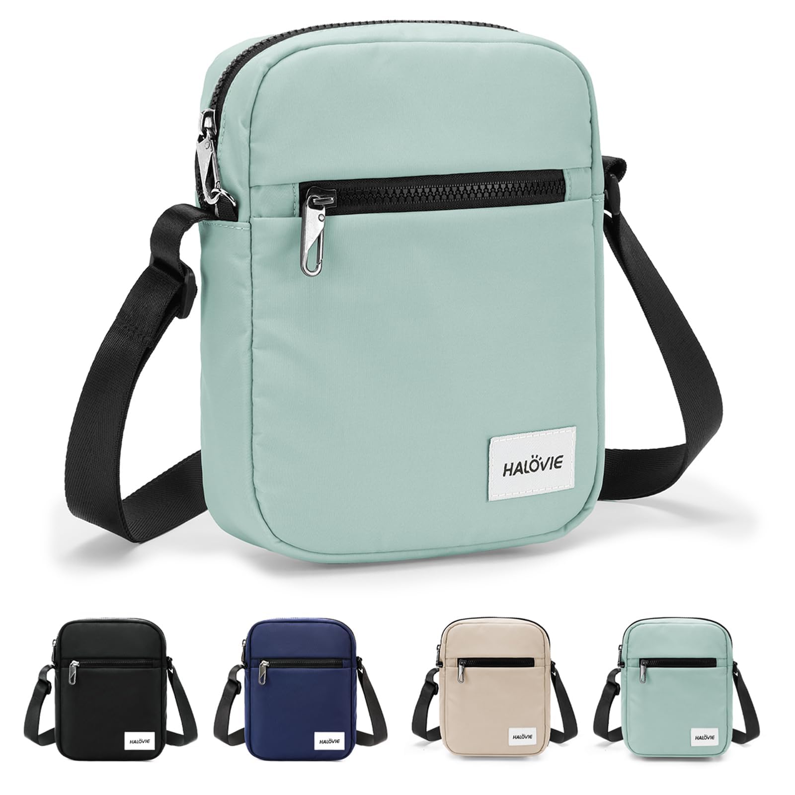 HALOVIE IHIKER3 Unisex Anti-Diebstahl Mini-Umhängetasche | Kleine Schultertasche, Crossbody & Messenger für Reisen, Flugreisen und Festivals Minzgrün Angebot bei HelloDeals