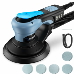 Bürstenloser Exzenterschleifer 150mm 350W, 5mm Exzentrizität, Geringe Vibration, Hohe Schleifleistung, 6-Stufiger Drehzahlregelung bis 10.000 U/min, 10 Schleifblätter Ideal für Holz & DIY Angebot bei HelloDeals